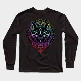 Bastet. Egyptian cat goddess Long Sleeve T-Shirt